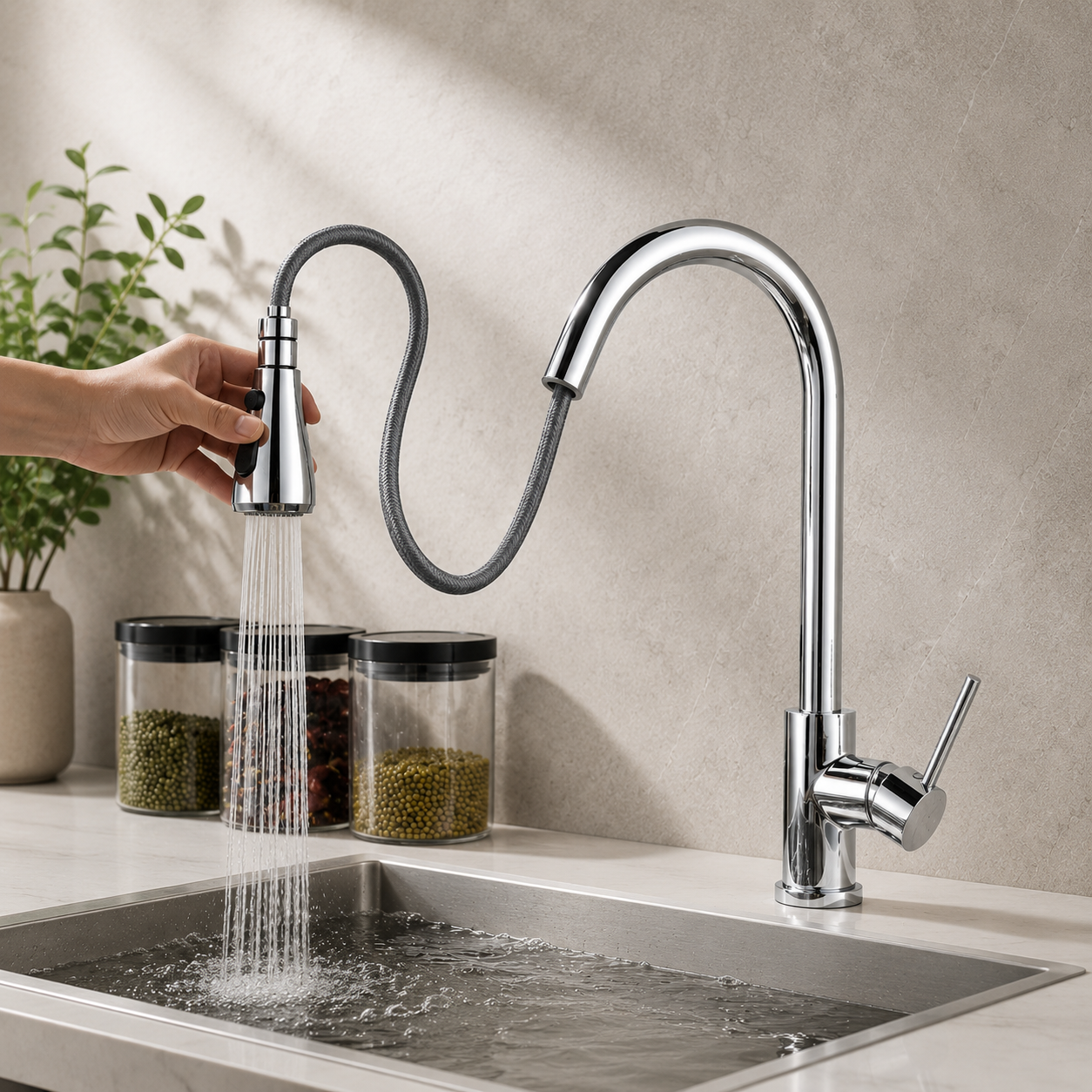 Robinet Mitigeur Cuisine Douchette - NORVIK Glide