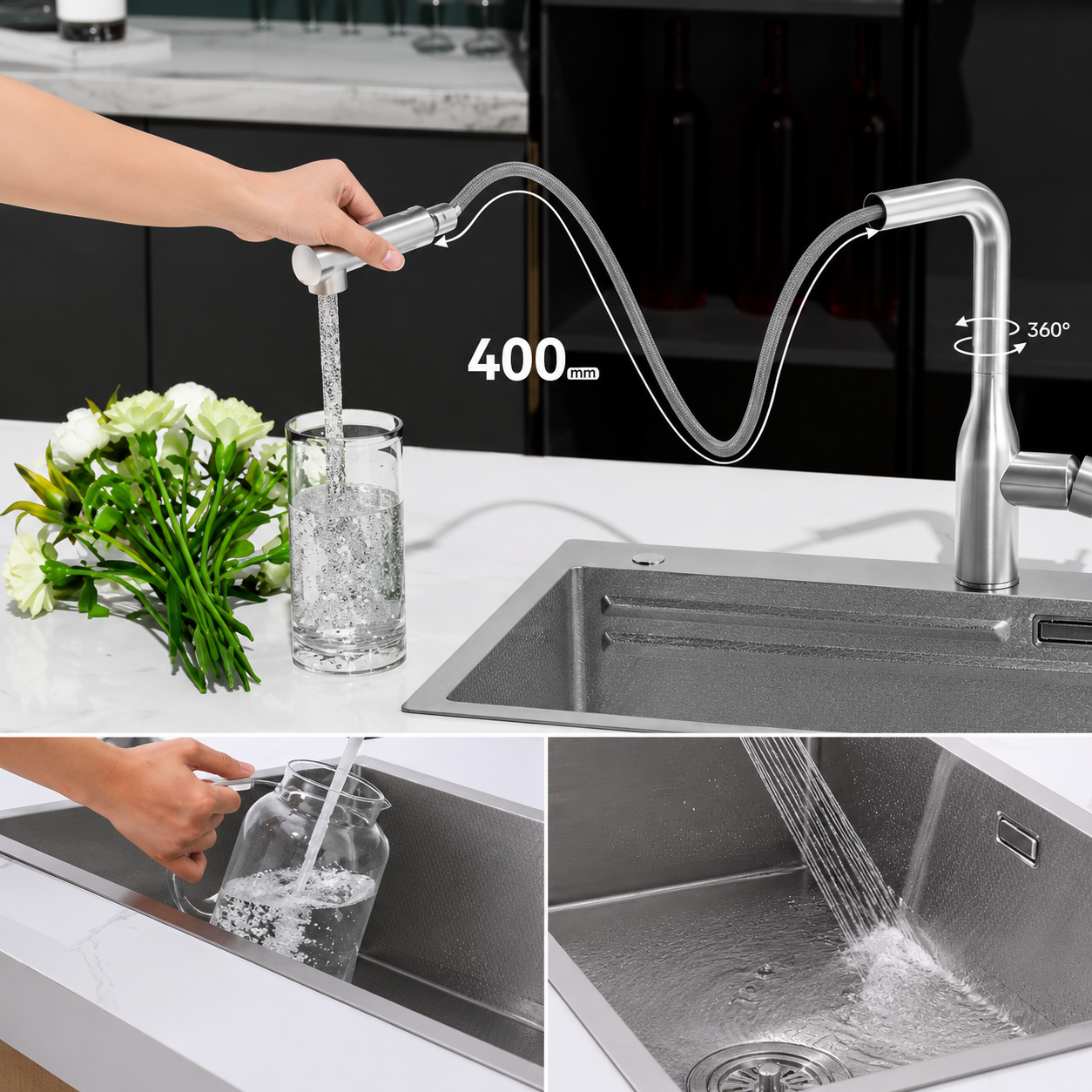 Robinet Mitigeur Cuisine Douchette — NORVIK Horizon