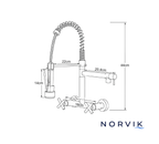 Robinet Mitigeur Cuisine Mural - NORVIK Atlas