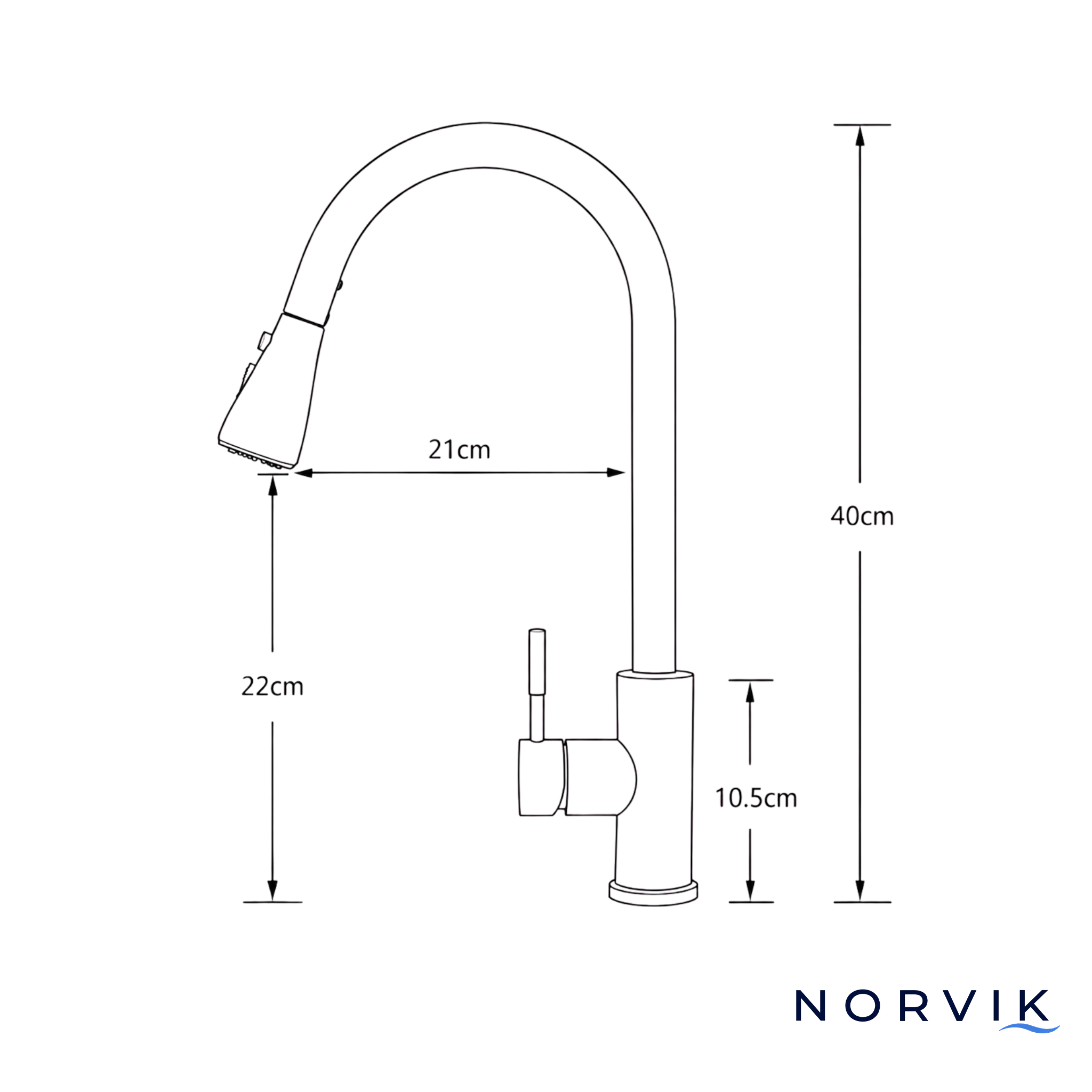 Robinet Mitigeur Cuisine Douchette - NORVIK Glide