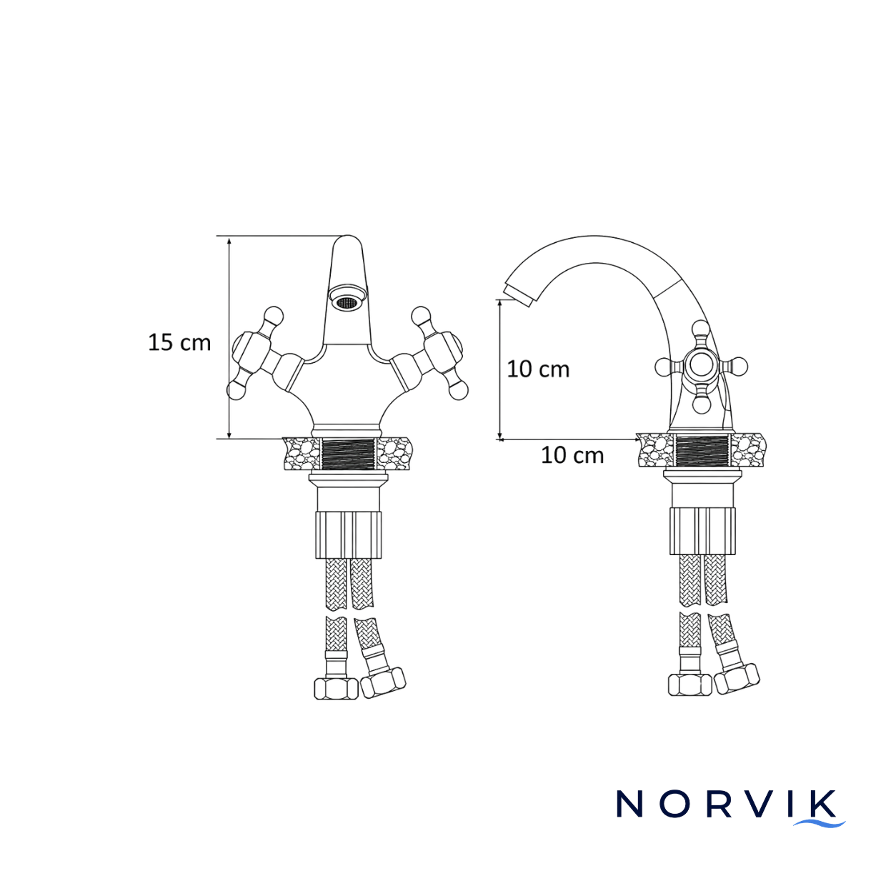 Robinet de salle de bain vintage - NORVIK Heritage