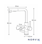 Robinet Mitigeur Cuisine Lave-Verre — NORVIK Fusion