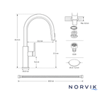 Robinet Mitigeur Cuisine Douchette — NORVIK Titanium